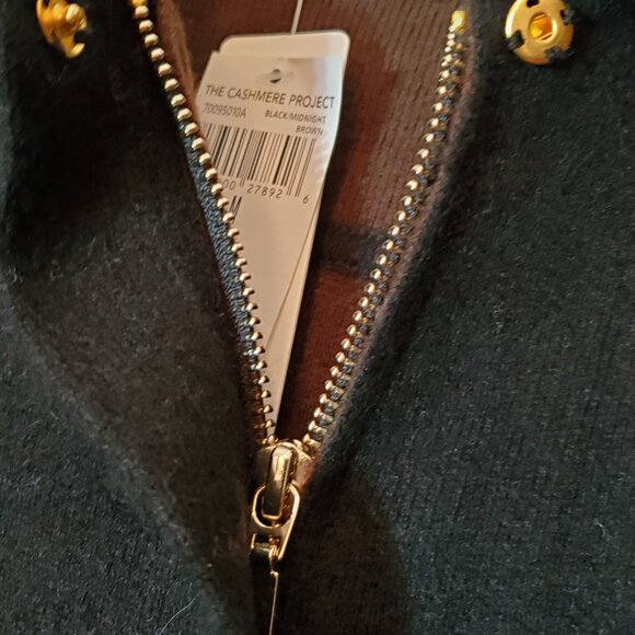 NWT The Cashmere Project Long Cardigan sz. M - w/ pockets & zipper! Orig $656! - Picture 6 of 10